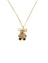 Bear Necklace and earrings set 18k Gold Filled with cubic zircon /Jewelry Set