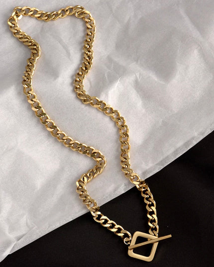 collar cubano | de moda | bañado en oro de 18 quilates | impermeable | Hermoso embalaje | acero inoxidable 