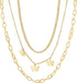 Triple Chain Butterfly 18k Gold Filled