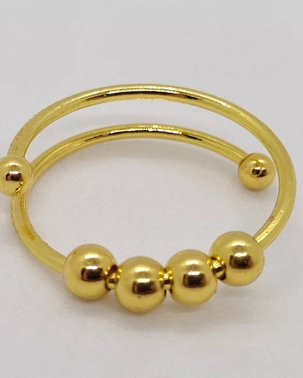 Anti stress rings 18k gold filled stainless steel