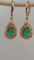 Emerald set gold and green vintage style